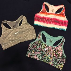 3 Nike sports bras